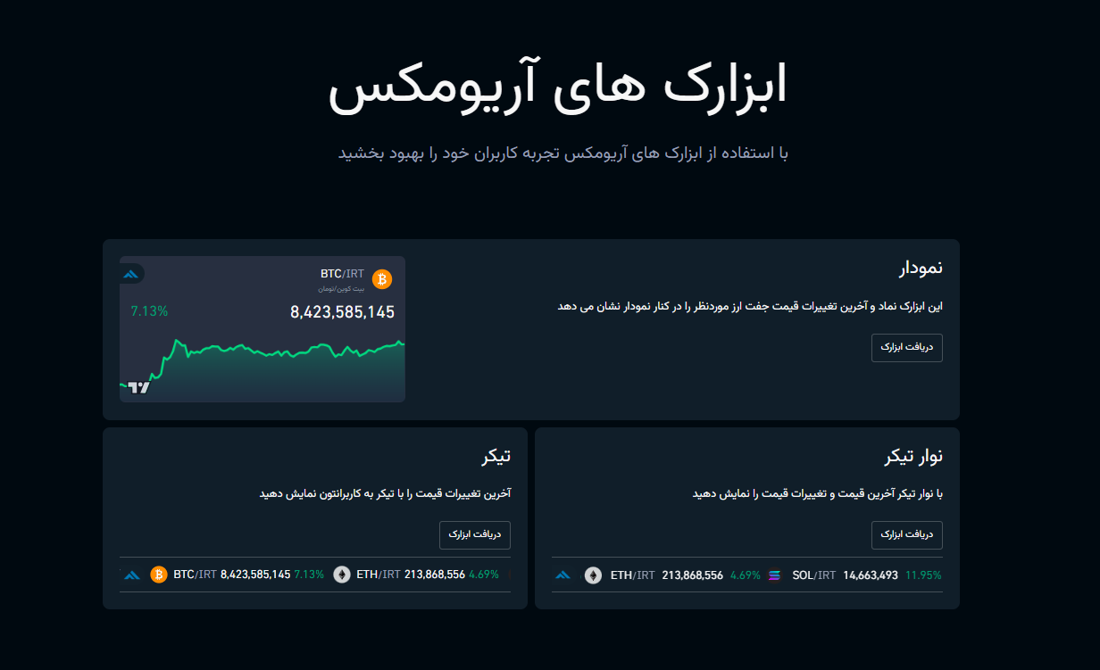 نمایش زنده تغییرات قیمتی با استفاده از ابزارکهای آریومکس | بلاگ آریومکس نمایش زنده تغییرات قیمتی با استفاده از ابزارکهای آریومکس | بلاگ آریومکس