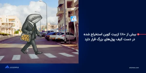 بیش از ۸۰٪ از بیت کوین استخراج شده در دست کیف پولهای بزرگ قرار دارد