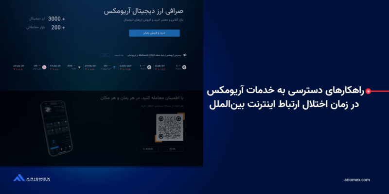 راهکارهای دسترسی به خدمات آریومکس در زمان اختلال ارتباط اینترنت بین‌الملل